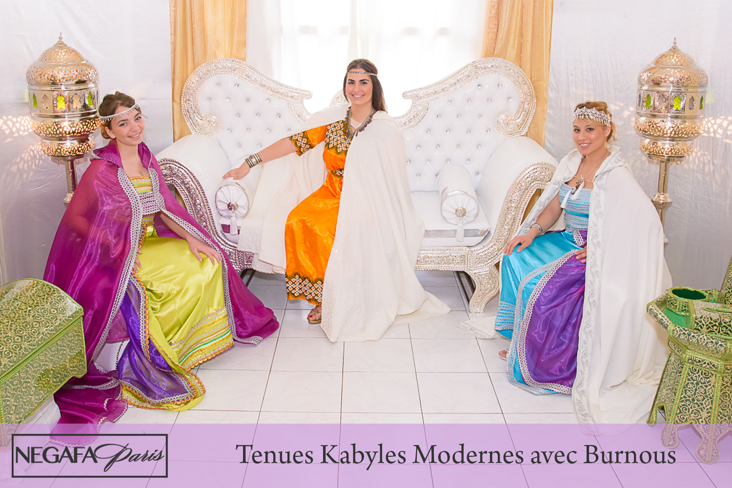 Tenue Kabyle avec Burnous de Negafa