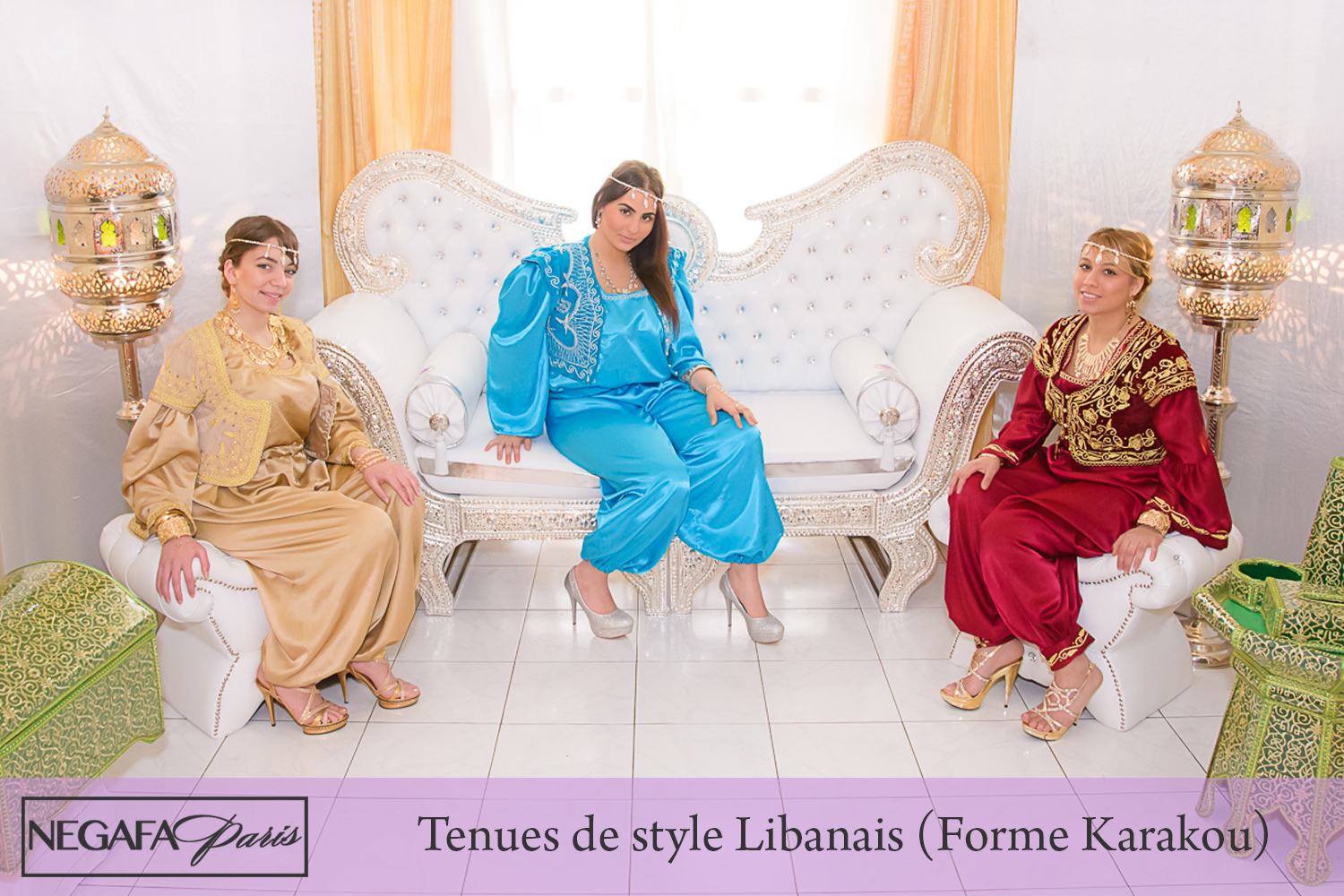 Tenues de style libanais brodées mains de Negafa